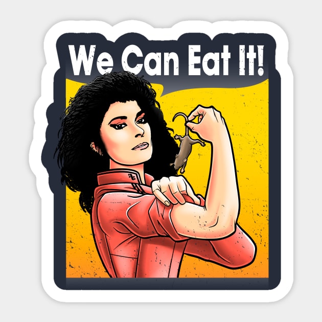 We can eat it Sticker by Cromanart